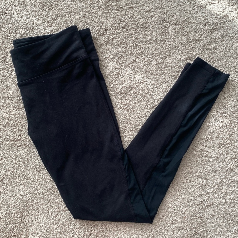 Black Fabletics Leggings with Mesh Detailing